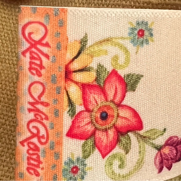 Colorful Embroidered Tote Bag Kate McRostie Garden Tote Pool Beach Shopping - Picture 8 of 11